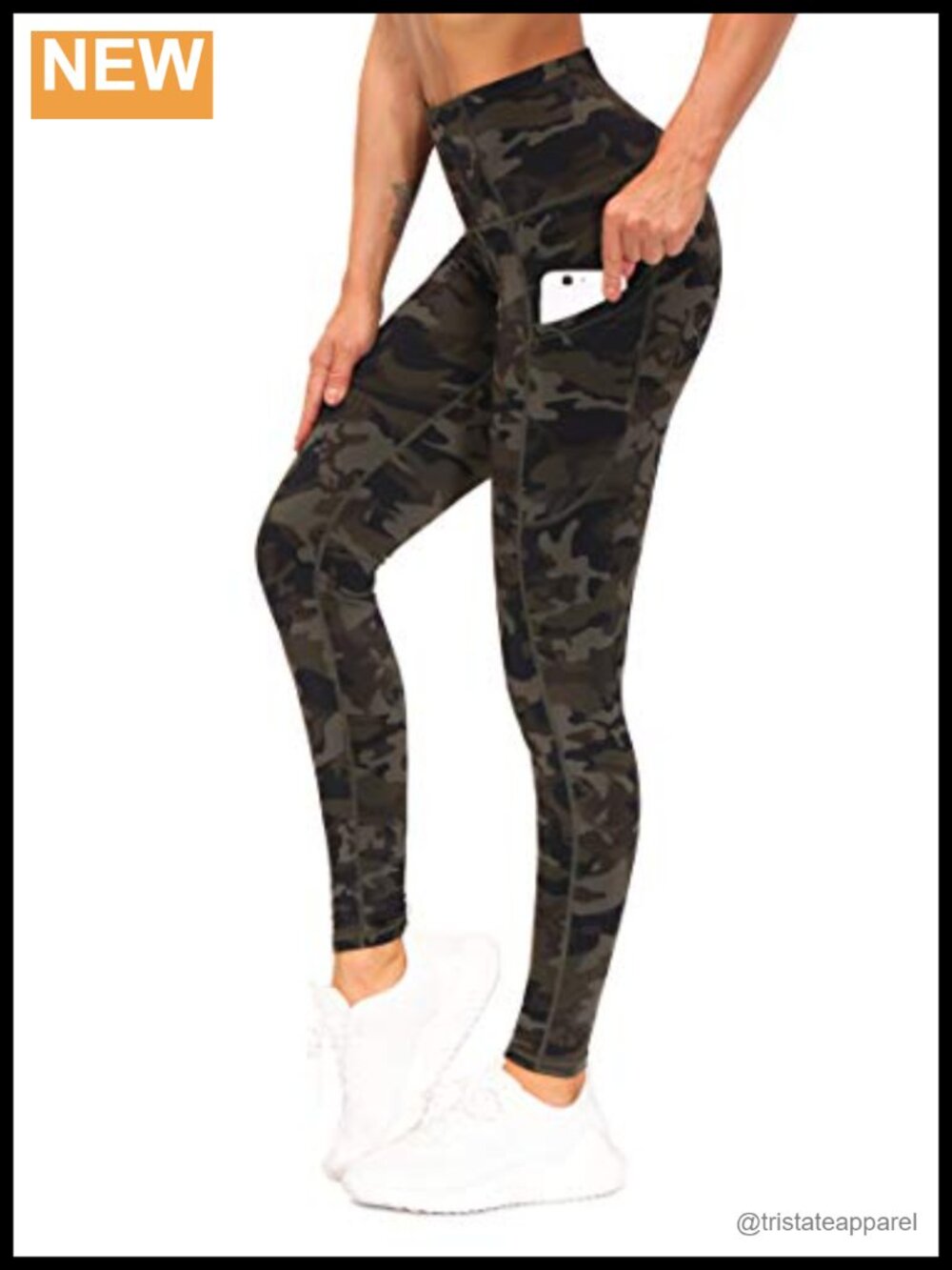Thick High Waist Yoga Pants with Pockets, Tummy Control Workout Leggings
